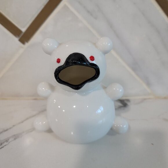 Vintage Snack-Em The Feeder For People Candy Holder Ceramic bear duck creature j - Picture 2 of 6